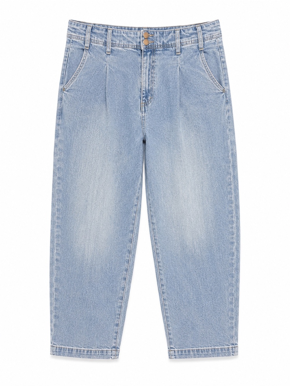 ON 34TH Light Wash High-Rise Tapered/Barrel Jeans